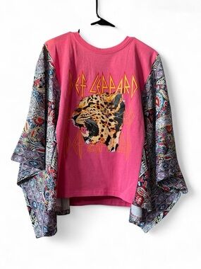 Def Leppard Upcycle Handmade Boutique Top